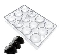 Large Half Ball Chocolate Mold Ball Polycarbonate Mould Chocolate Semi Sphere Mold Tray (Middle 2inch)