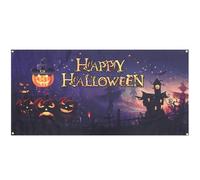 Large Halloween Background Banner for Party Polyester Purple