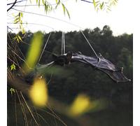 Large Halloween Bat Decorations PU Hanging Bats Pendant with Hooks Spooky Realistic Bat Ornaments for Indoor Outdoor Party Decor Window Ceiling Tree (28.35 x 10.63 inch)