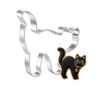 Large Halloween Black Cat Cookie Cutter, 2.83in Stainless Steel