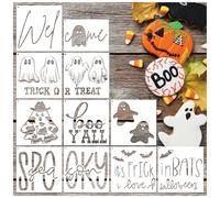 Large Halloween Door Mats Stencils for Painting Reusable Halloween Stencils for Door Mats Welcome Boo Trick or Treat Bat Stencil for Wood Doormat DIY Crafts (boo11)