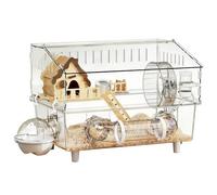 Large Hamster Cage 2-Layer Clear Acrylic Habitat