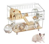 Large Hamster Cage 2-Layer Clear Pet Enclosure