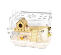 Large Hamster Cage, Clear Hamster Habitat Pet Observation Cage Small Animal Exercise Play House Gerbils Accommodation for Chinchilla,Lizard,Gerbil