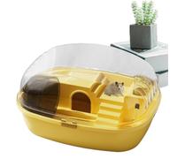 Large Hamster Cage, Dwarf Hamster Cage - Clear Acrylic and Habitat, House for Hamsters, Gerbils, Mice and Other Small Animals, Includes a Bottle of EA