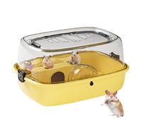 Large Hamster Cage - Hamster Cages and Habitats | PP Fun Home Mice and Hamsters with Transparent, Open Skylight, Great Arcade Habitat, Portable Transport House for Home, Going Out and Re