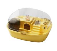 Large Hamster Cage - Transparent Large Acrylic Cage - Guinea Pig for Pet Hamsters, Gerbils, Mice and Other Small Animals, Includes Water Bottle, Exercise Wheel, Hamster -Out