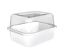 Large Hamster Cage with Transparent Lid and Ventilation Holes, Spacious 9.84x7.48x7.48 inch Small Pet Enclosure for Hamsters, Mice, Sugar Gliders, Hedgehogs- only cage