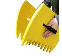 Large Hand Rakes for Yard Work Supporting Efficient Gathering of Leaves Grass Clippings and Garden Waste Material (Yellow)