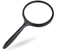 Large Handheld 10X Magnifier with - Oversized Glass for Seniors with Light - Reading Office Electronics Hobbies Crafts Maps and Prescriptions Uptodate