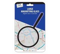 Large Handheld Magnifying Glass 100mm (4 Inch) High-Definition Glass Lens - Ergonomic Non-Slip Handle Ideal for Reading Small Print, Maps, Coins, Jewellery & Hobby Inspection.