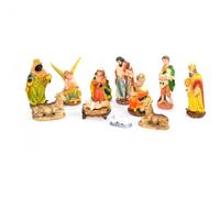 LARGE Handmade Nativity Scene Birth Jesus Christ Wooden Stable Figurine House Sculpture Christmas Decoration Xmas Décor Shatchi Multi One Size