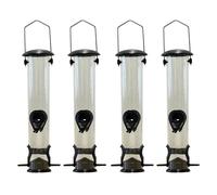 Large Hanging Bird Seed Feeders (Set of 4)