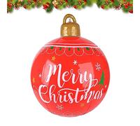 Large Hanging Merry Christmas Red Baubles, 60CM Inflatable Christmas Balls Ornaments, Outdoor Inflatable Decorated Ball, for Xmas Holiday Party Yard Garden Decoration
