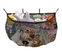Large Hanging Plush Toy Storage Organizer, with Strong Tear-Resistant Mesh for Stuffed Animals, Easy to Install on Railings
