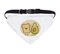 Large 'Happy Avocado and Toast' Dog/Cat/Pet Bandana (PD00062092)