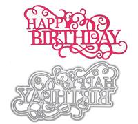 Large 'Happy Birthday' Metal Cutting Die, Sentiments, Stencil, Card Making, Paper Crafts, Scrapbooking, D1