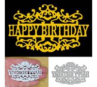 Large 'Happy Birthday' Metal Cutting Die, Sentiments, Stencil, Card Making, Paper Crafts, Scrapbooking, I9