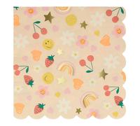 Large Happy Icons napkins - set of 16 Multicoloured one size