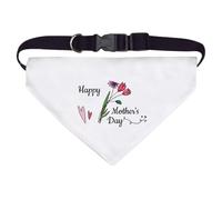 Large 'Happy Mother's Day Flowers' Dog/Cat/Pet Bandana (PD00063374)