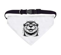 Large 'Happy Otter' Dog/Cat/Pet Bandana (PD00060038)