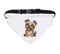 Large 'Happy Yorkshire Terrier' Dog/Cat/Pet Bandana (PD00064388)