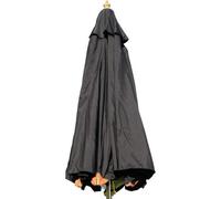 Large Hardwood Garden Parasol Umbrella - 3.5M Wide - (Black)