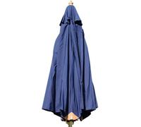 Large Hardwood Garden Parasol Umbrella-3.5M Wide- Navy Blue