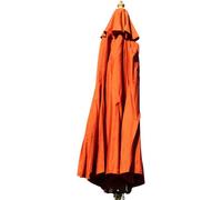 Large Hardwood Garden Parasol Umbrella-3.5M Wide-Terracotta