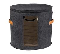 Large Hat Cover - Portable Hat Storage Box with Clear Front Dustproof Lid | Visible Hat Container for Sunhats, Hats, Fedoras, Cupboard Containers, Stackable Organiser, Travel Storage