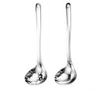 Large Head Soup Ladle 304 Steel Rust-Proof 2pc(Silver) | Extra-large spoon head, efficient scooping, saves meal prep time, generous portions, deep pots