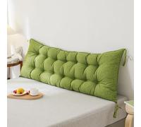 Large Headboard Pillow 200x50cm - Long Support Cushion for Bedside Tatami Backrest Ideal for Reading with Fixing Ties Comfort Bolster Pillow for Back Support