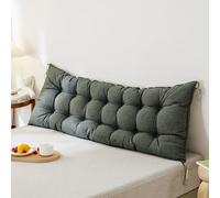 Large Headboard Pillow 200x50cm - Long Support Cushion for Bedside Tatami Backrest Ideal for Reading with Fixing Ties Comfort Bolster Pillow for Back Support