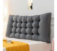 Large Headboard Pillow Bed Backrest Long Support Pillow for Reading Bedside Backrest Headboard Cushion with Fixing Ties Tatami Back Bolster Support Reading Pillow,A,90x60x10cm