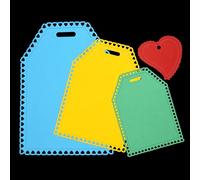 Large Heart Tag Nesting Metal Cutting Dies Set - Heart & Stitched Tag Cutting Dies for Card Making, Scrapbooking & Papercrafts (4 Piece) I4