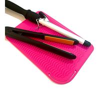 Large Heat Resistant Mat for Curling Irons, Hair Straightener, Flat Irons and Hot Hair Styling Tools, Pink
