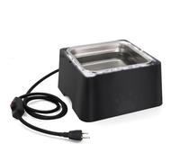 Large Heated Water Bowl for Outdoor Pets - 3.5L Outside Animal Waterer With Removable Stainless Bowl, No Freeze Dish for Dog, Cat, Rabbit, Chicken, Poultry, Squirrel