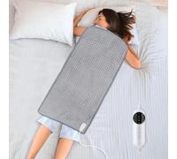 Large Heating Pad,Extra Large Heating Pad for Back Pain Relief Electric Heating for Period Cramps Knee Leg Pain Relief Moist/Dry Heat 10 Heat Setting (c.Grey 16x30, 16x30 Inch)