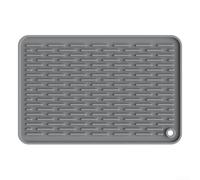 Large Heatproof Mat 40x30cm for Hot Pans | silicone, BPA free, flexible durability, grey color, safe for cookware