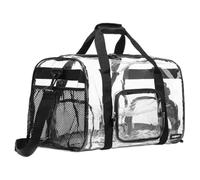 Large Heavy Duty Clear Duffel Bag with Shoes Compartment, Stadium Approved Clear Gym Bag with Adjustable Strap, Clear Tote Handbag Durable Crossbody for Football Basketball Baseball Games Golf Events
