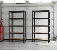 Large Heavy Duty Garage Shelves Set 2 Racking Pair Shelving Units Robust Durable