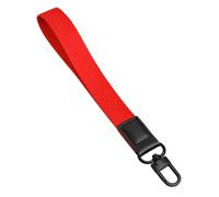 Large Heavy Duty Nylon Identification Key Ring Clip on Handel loops Fob. (Red)
