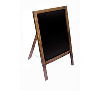 Large Heavy Duty Single Sided Medium Oak Fitted with Tough Melamine™ Hard Plastic, Non Porous Panels - Easy to Clean. 1000 x 610 for Chalk Markers and Chalk. Single Sided Sign.