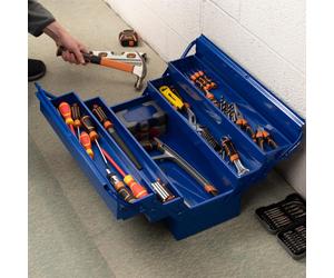 Large Heavy gauge Steel Metal Cantilever Tool Box Storage 3 Tier 5 Tray Tool Box
