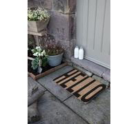 Large Hello Text Style Doormat Artsy Mats Black 40cm x 60cm