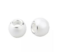 Large Hole Beads, Pack of 100 Ivory European Beads Large Hole Rondelle Pearl Finish 12mm Circle Fashion Gift
