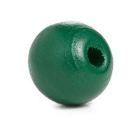 Large Hole Beads, Pack of 600 Multicolor Round Wood Beads 10mm x 9mm with 3mm Hole(Forest Green)