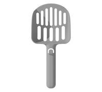 Large Hole Cat Litter Scoop with Hanging Hook, Durable PP Plastic Kitty Poop Shovel, Efficient Sifting Litter Scooper for Indoor Kitten Rabbit Small Pet Litter Box Cleaning, 4 Colors Optional (Grey)