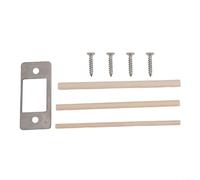 Large Hole Strike Plate for Securing Deadbolts, Designed for Misalignment Fixing and Easy Installation (1PCS-Silver)