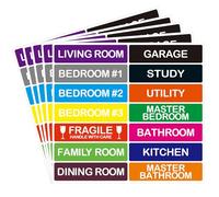Large Home Moving Labels for Boxes, 14 Colours Removable Coloured Stickers House Moving Supply Fragile Sticker Packing Labels for Moving House Boxes F6-BJBQ